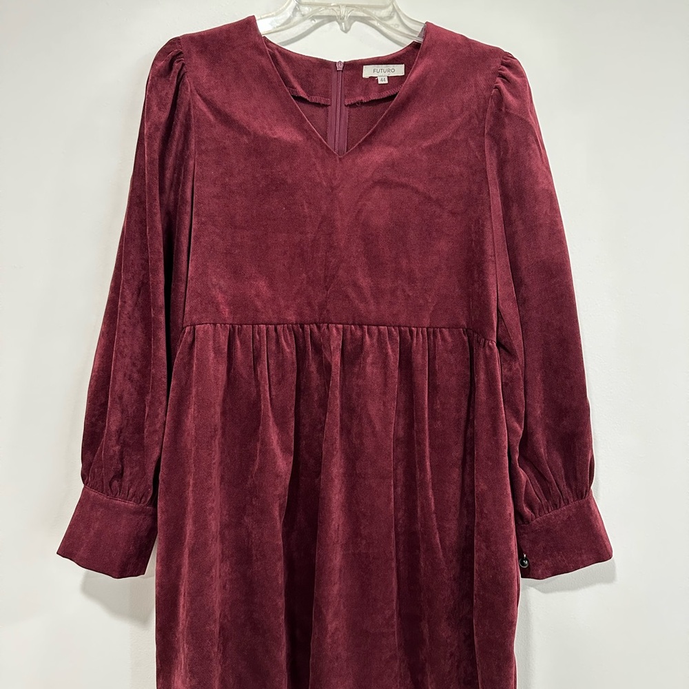 Burgundy Long Sleeve Dress